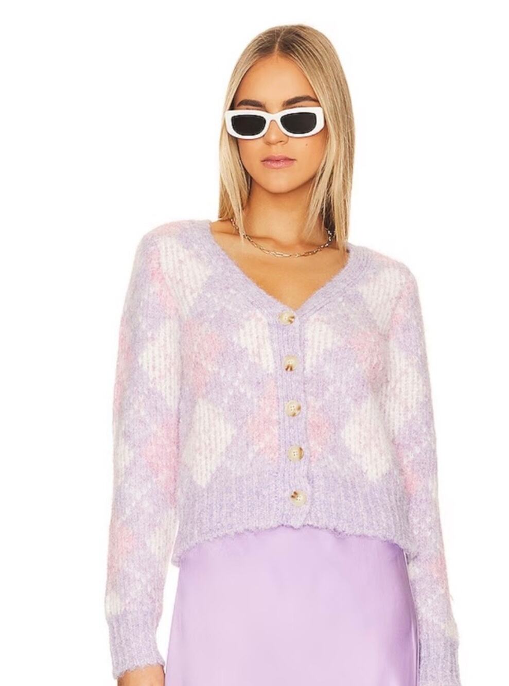 Majorelle Melissa Argyle Cardigan